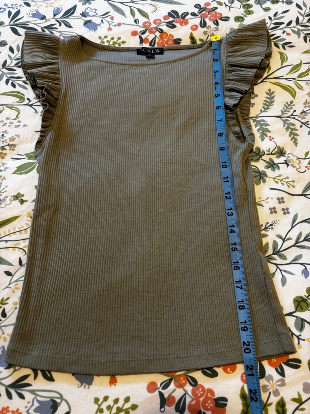 J crew flutter sleeve top - Picture 2 of 3
